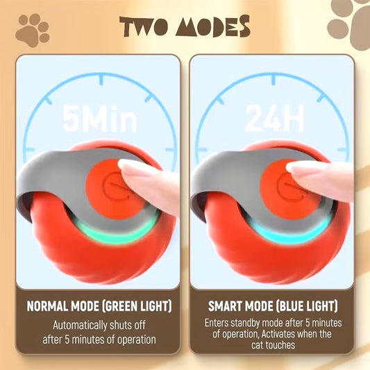 🐾Interactive Electric Rolling Ball with Teasing Tail – Smart Cat Toy for Indoor & Outdoor Fun 🎉🐱
